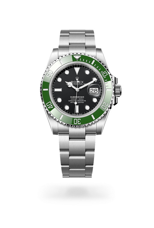 Rolex submariner ในวัสดุ Oystersteel, m126610lv-0002 - นำสว่าง