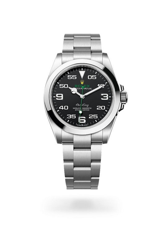 Rolex air-king ในวัสดุ Oystersteel, m126900-0001 - นำสว่าง