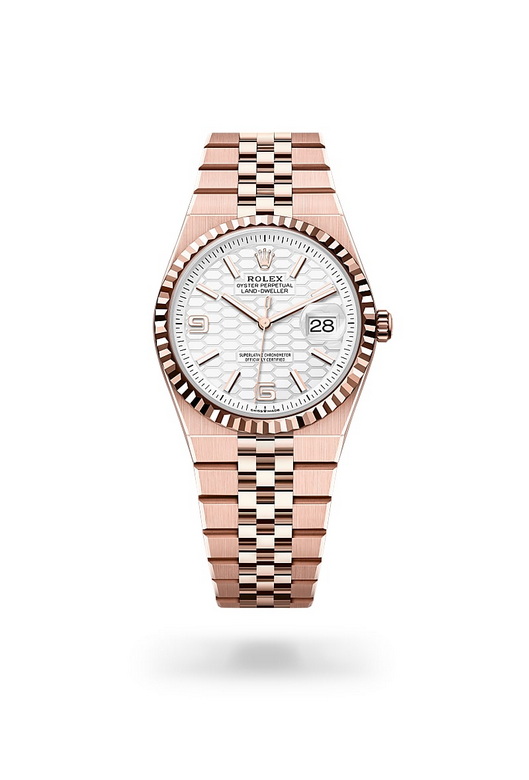 Rolex land-dweller ในวัสดุ เอเวอร์โรสโกลด์, m127235-0001 - นำสว่าง