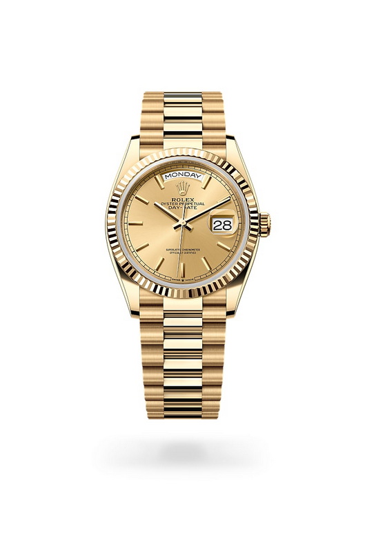 Rolex day-date ในวัสดุ ทองคำ 18 กะรัต, m128238-0045 - นำสว่าง