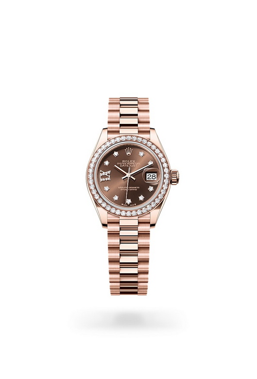 Rolex lady-datejust ในวัสดุ เอเวอร์โรสโกลด์, m279135rbr-0001 - นำสว่าง