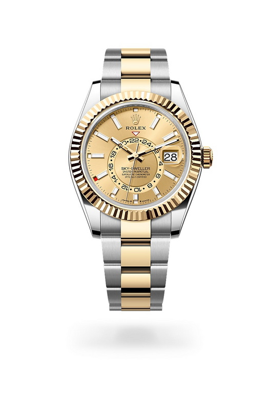 Rolex sky-dweller ในวัสดุ Yellow Rolesor, m336933-0001 - นำสว่าง