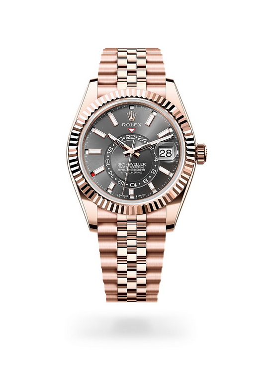 Rolex sky-dweller ในวัสดุ เอเวอร์โรสโกลด์, m336935-0008 - นำสว่าง