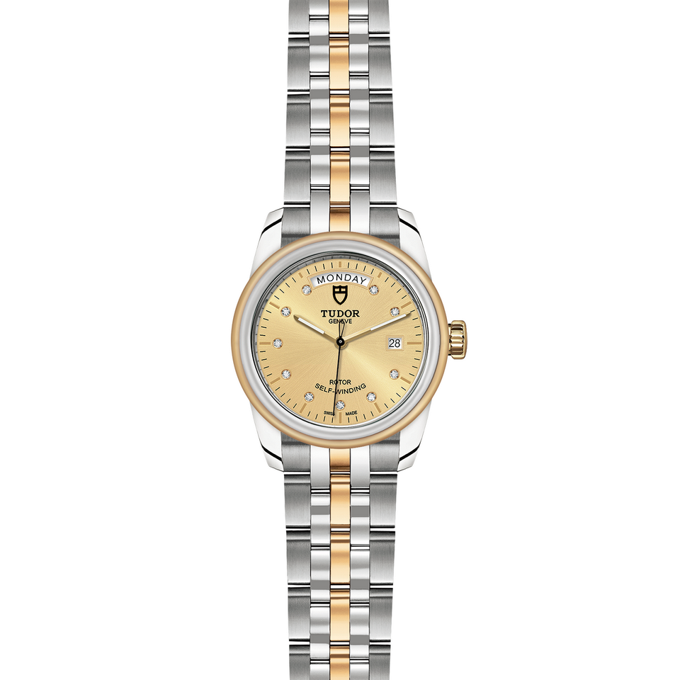 Tudor glamour discount day date gold